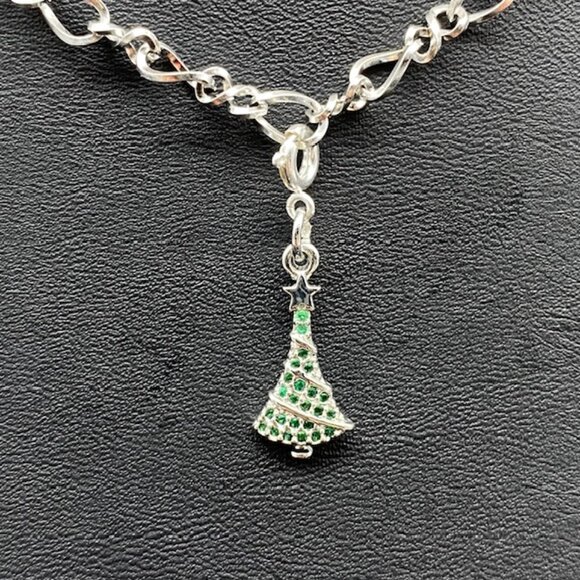 Silver Charm Bracelet with Festive Holiday Removable Charms - Picture 3 of 12